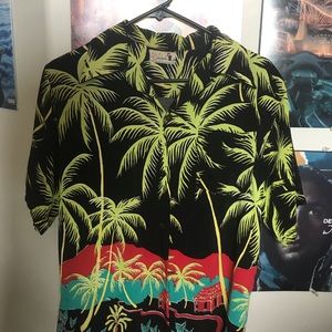 1950s vintage floral button down shirt